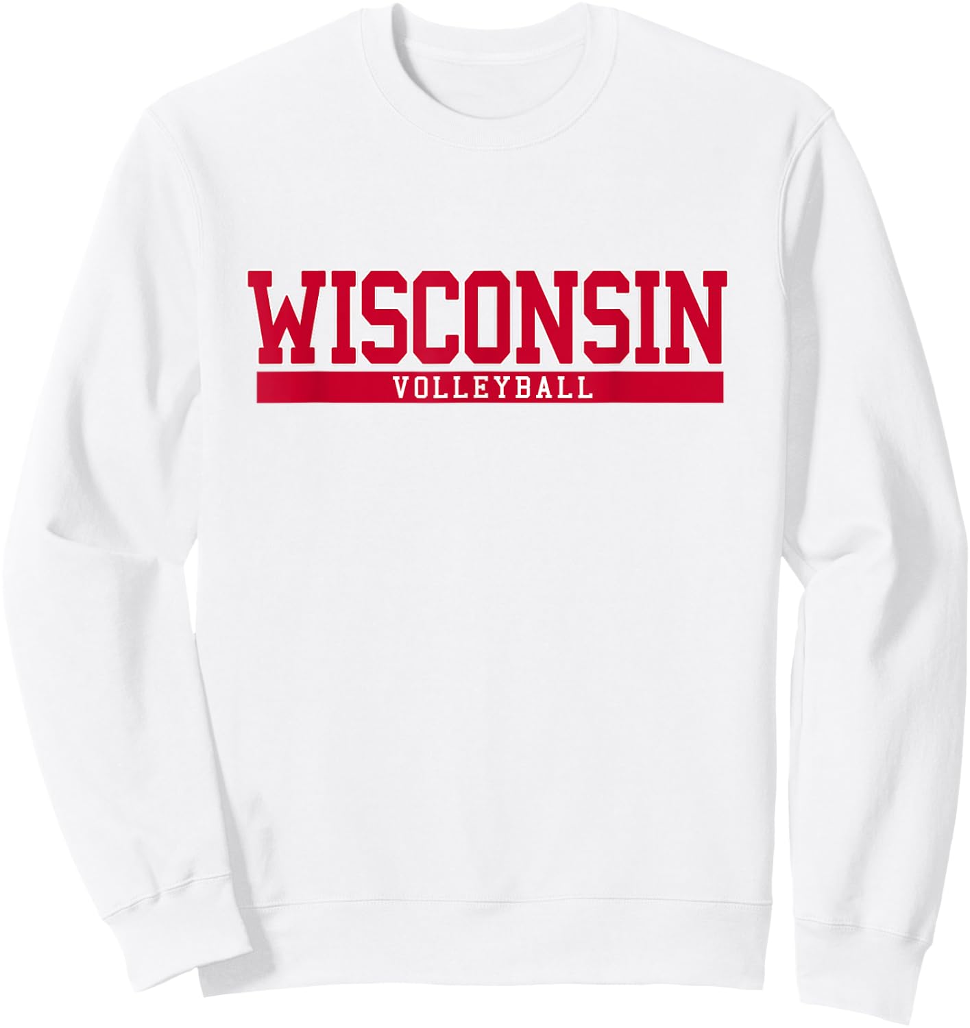 Wisconsin Volleyball Sweatshirt - Sweatshirt | White