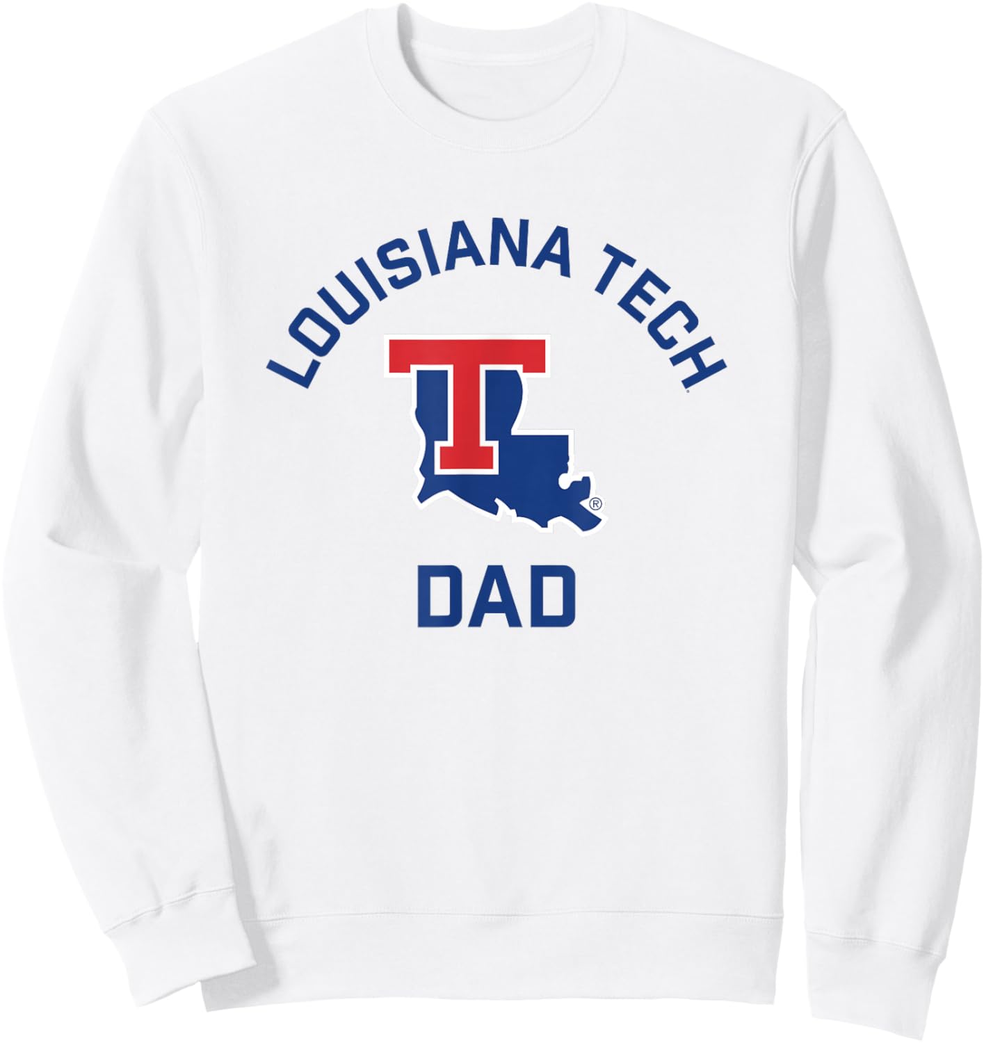 Louisiana Tech Bulldogs Arched Dad Sweatshirt - Sweatshirt | White