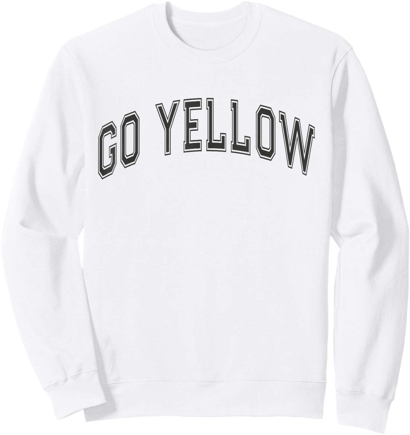 GO Yellow Team Summer Camp Competition Color Event War Game Sweatshirt - Sweatshirt | White