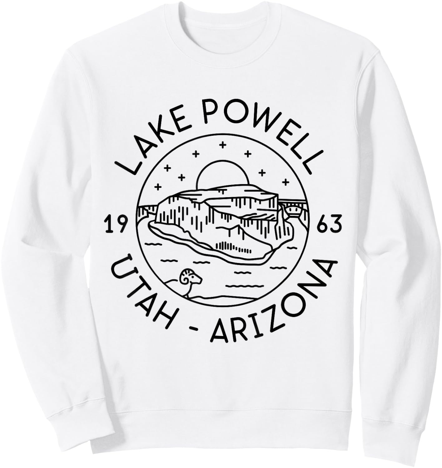 Lake Powell Reservoir 1963 Utah Arizona Sweatshirt - Sweatshirt | White