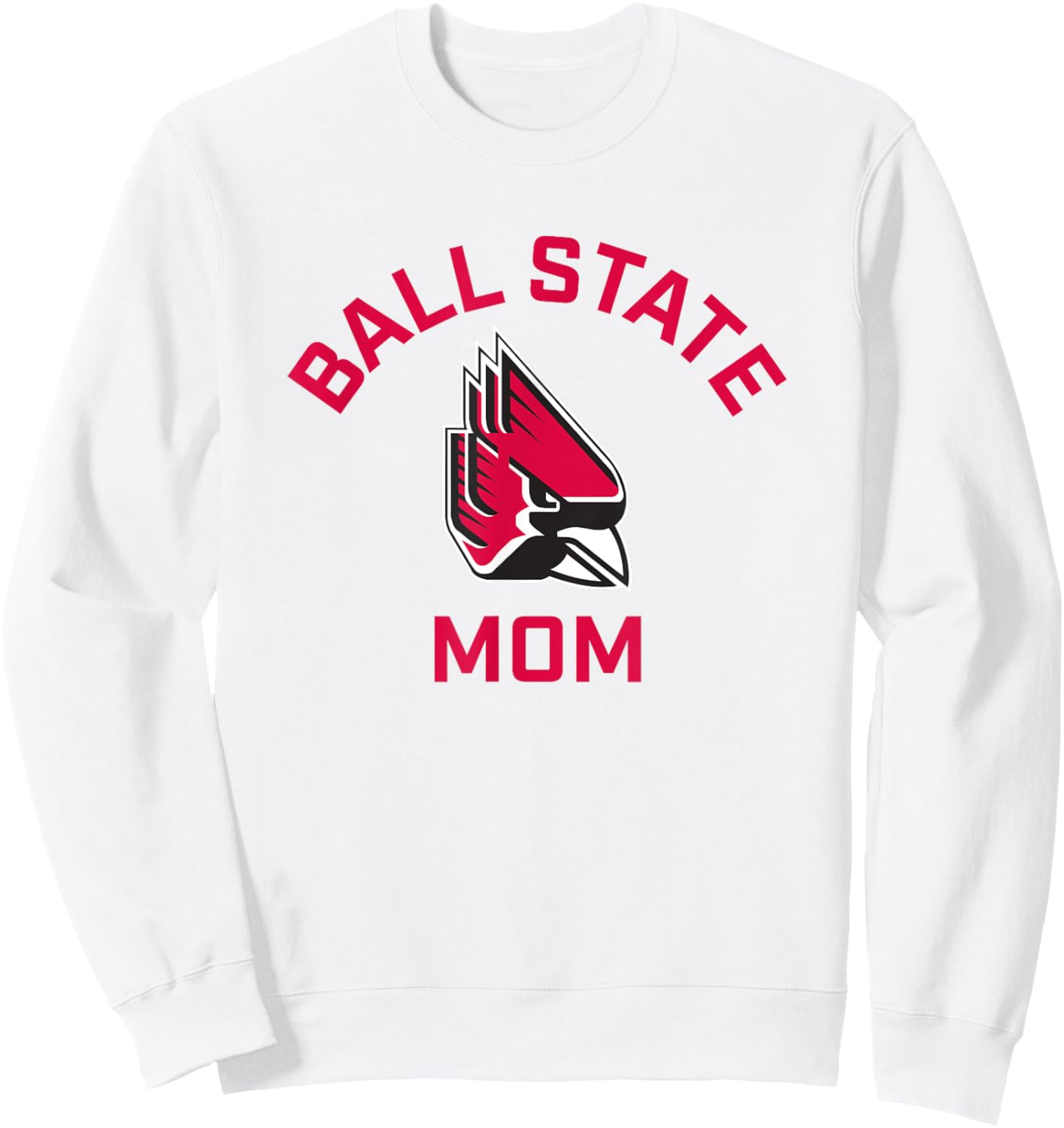 Ball State University Cardinals Arched Mom Sweatshirt - Sweatshirt | White