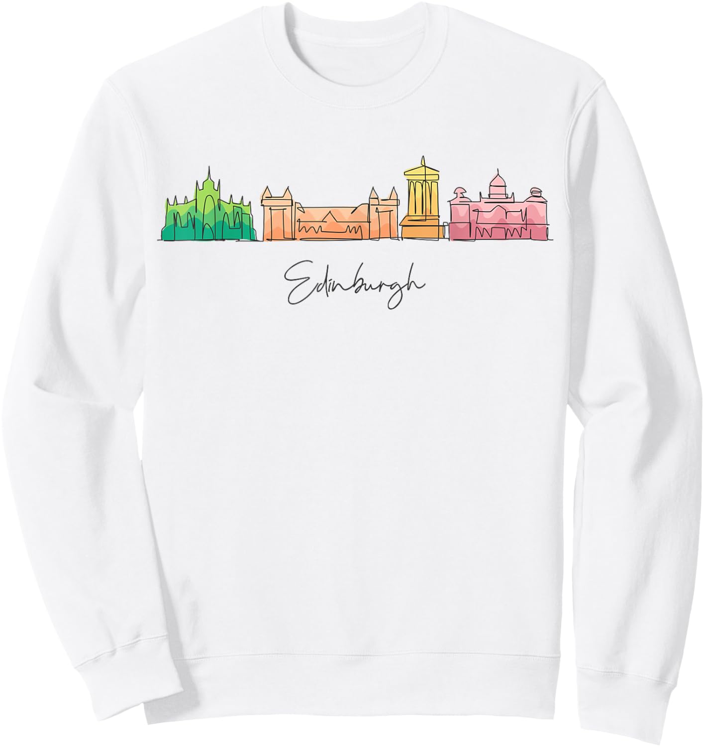 Travel Europe Scotland Edinburgh United Kingdom Vacation Sweatshirt - Sweatshirt | White