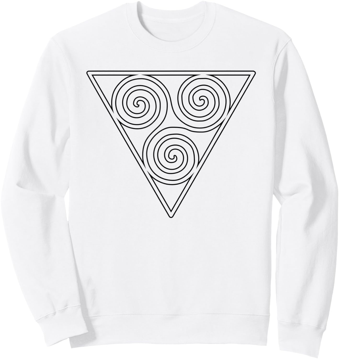 Celtic Symbol - Triskele - Triple Spiral In Triangle 2 Sweatshirt - Sweatshirt | White
