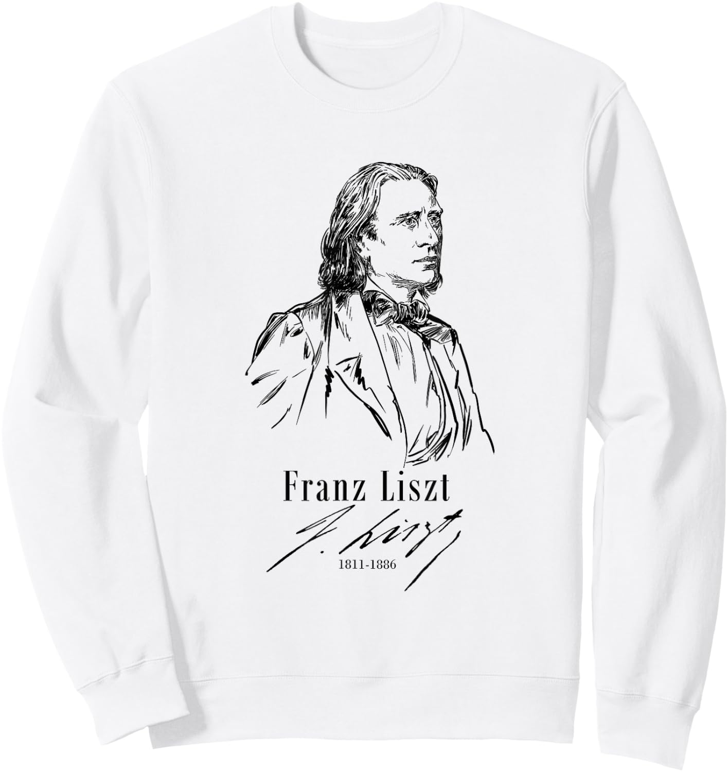 Tfantasy Franz Liszt, Classical Music-Piano Sweatshirt - Sweatshirt | White