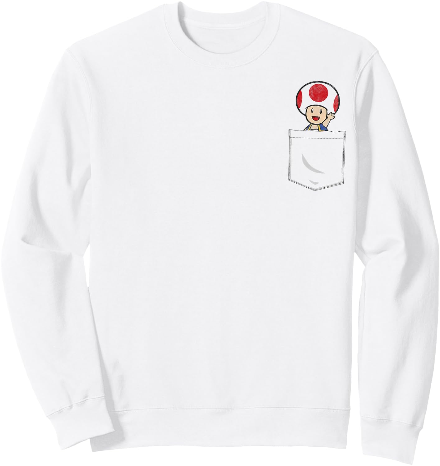 Super Mario Toad Pocket Sweatshirt - Sweatshirt | White