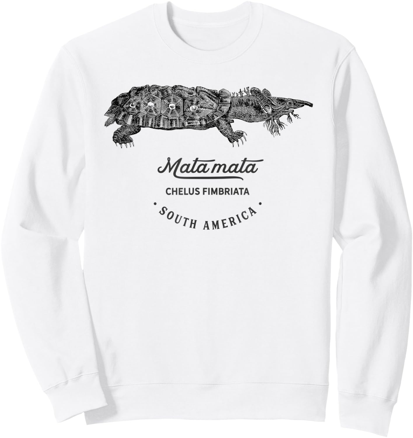 Mata mata Turtle Tortoise Funny Weird Birthday Women Men Kid Sweatshirt - Sweatshirt | White