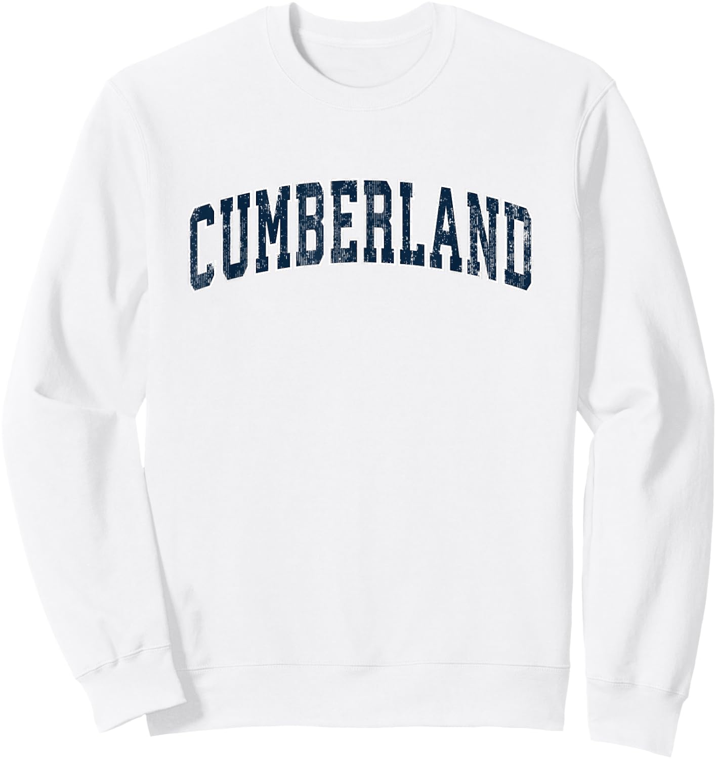 Cumberland Rhode Island RI Vintage Sports Design Navy Design Sweatshirt - Sweatshirt | White