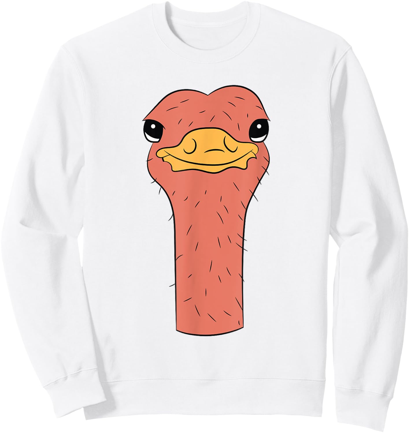 Ostrich Head Ostrich Funny Ostrich Costume Sweatshirt - Sweatshirt | White