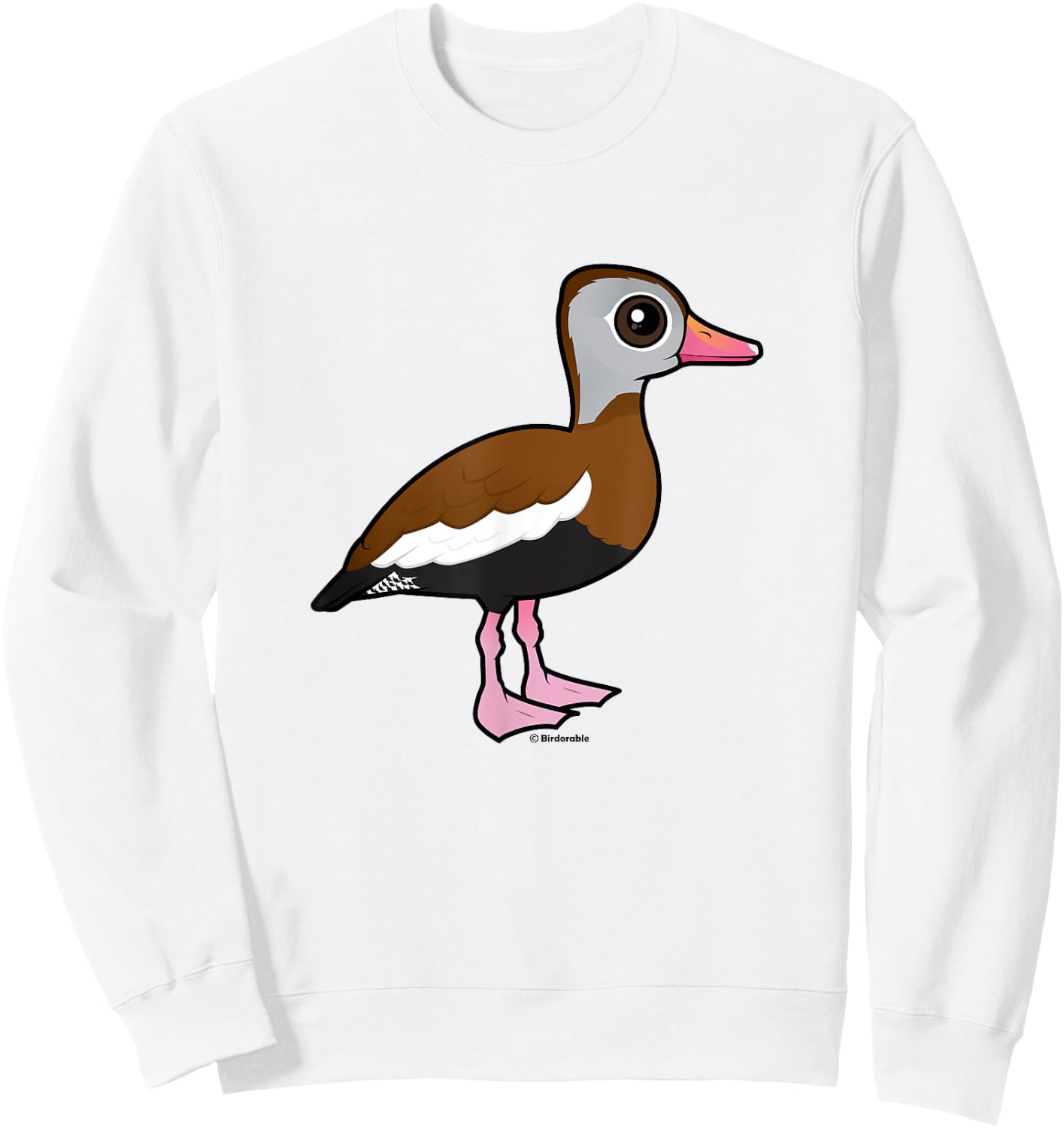 Black-bellied Whistling-Duck Cute Cartoon Duck Bird Lover Sweatshirt - Sweatshirt | White