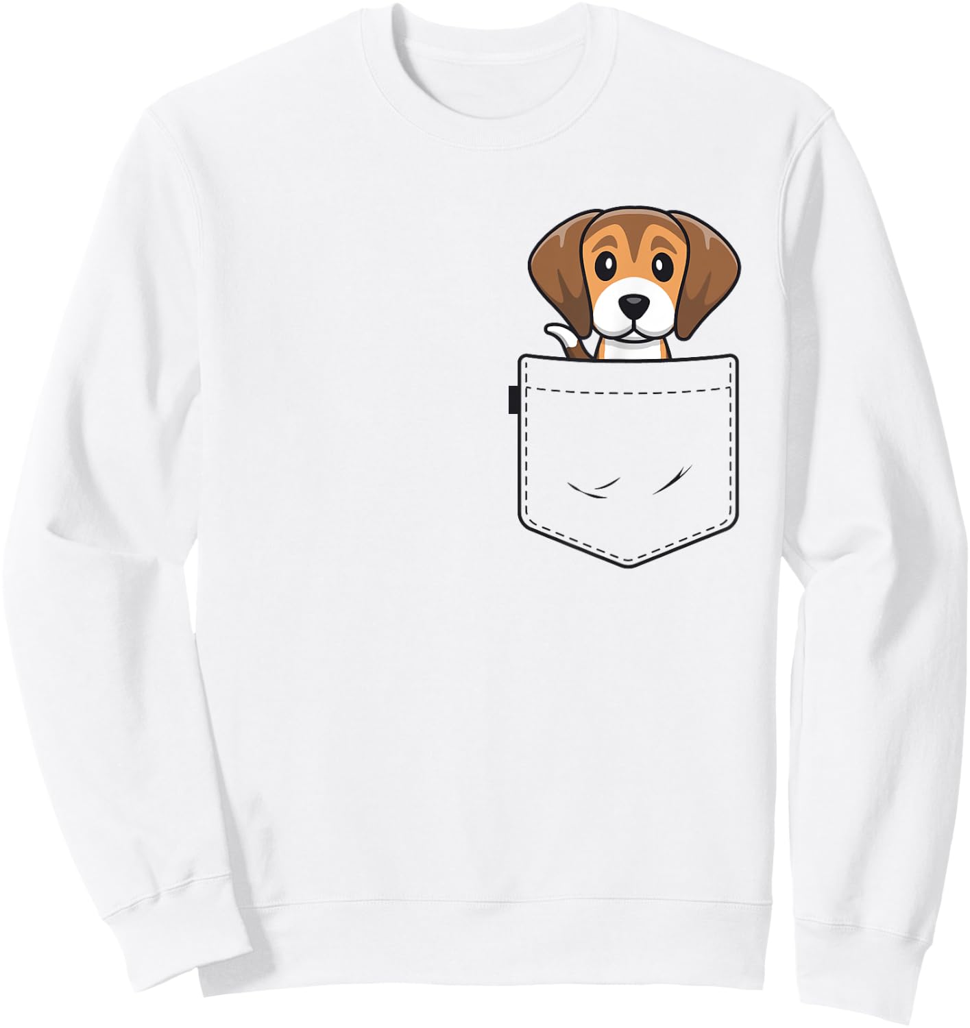 Beagle Dog In Pocket Shirts Men Women Beagle Lover Gift Sweatshirt - Sweatshirt | White