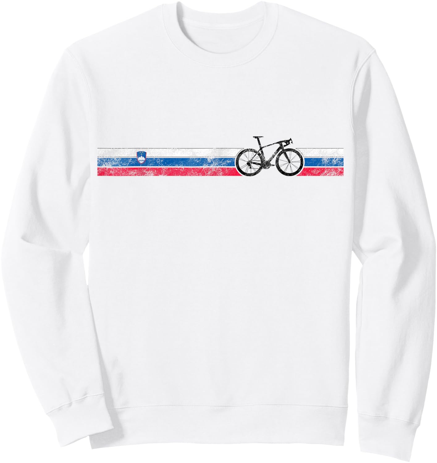 Cyclist Flag Republic Slovenia Slovene Cycling Gift Sweatshirt - Sweatshirt | White