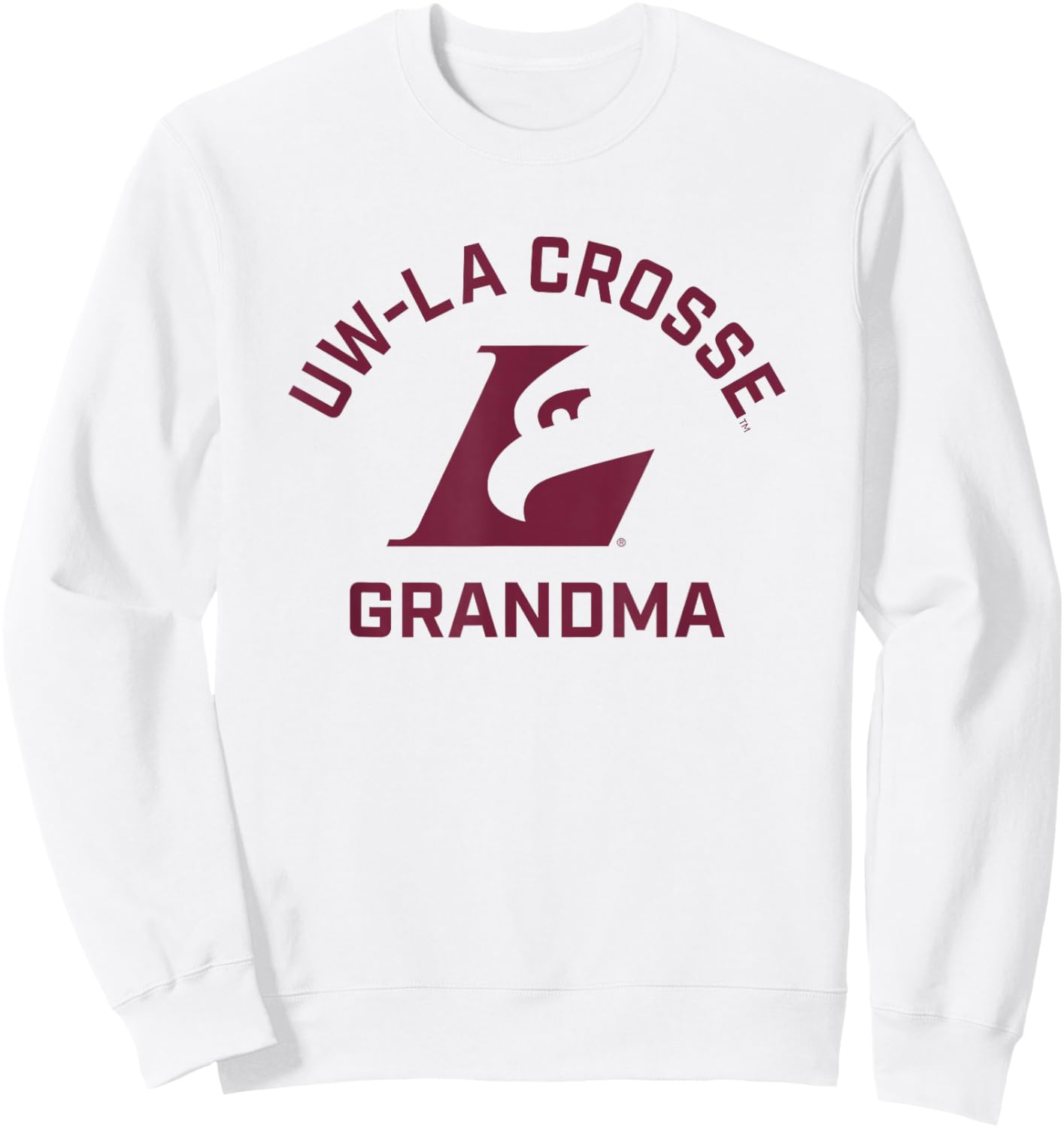 University of Wisconsin-La Crosse Eagles Arched Grandma Sweatshirt - Sweatshirt | White