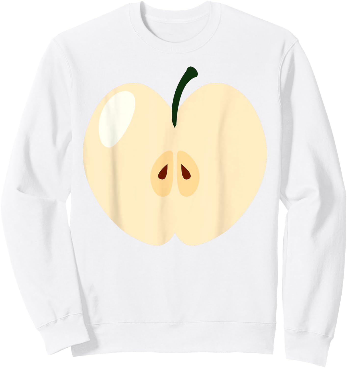 Green Apple Easy Funny Matching Halloween Costume Men Women Sweatshirt - Sweatshirt | White