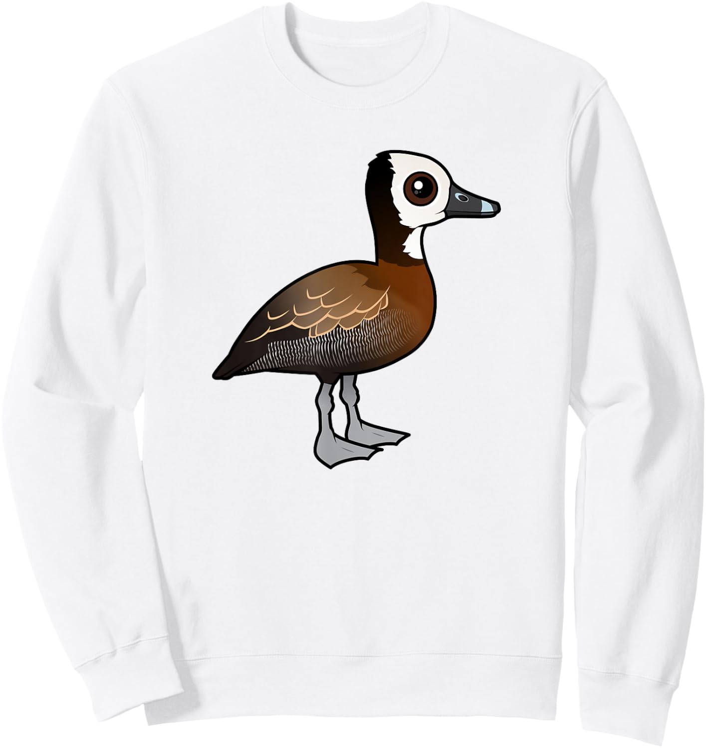 Birdorable White-faced Whistling-Duck Sweatshirt - Sweatshirt | White