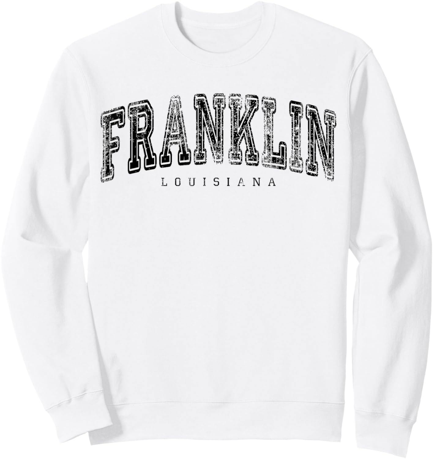 Franklin Louisiana Vintage Retro US City State Travel Sweatshirt - Sweatshirt | White