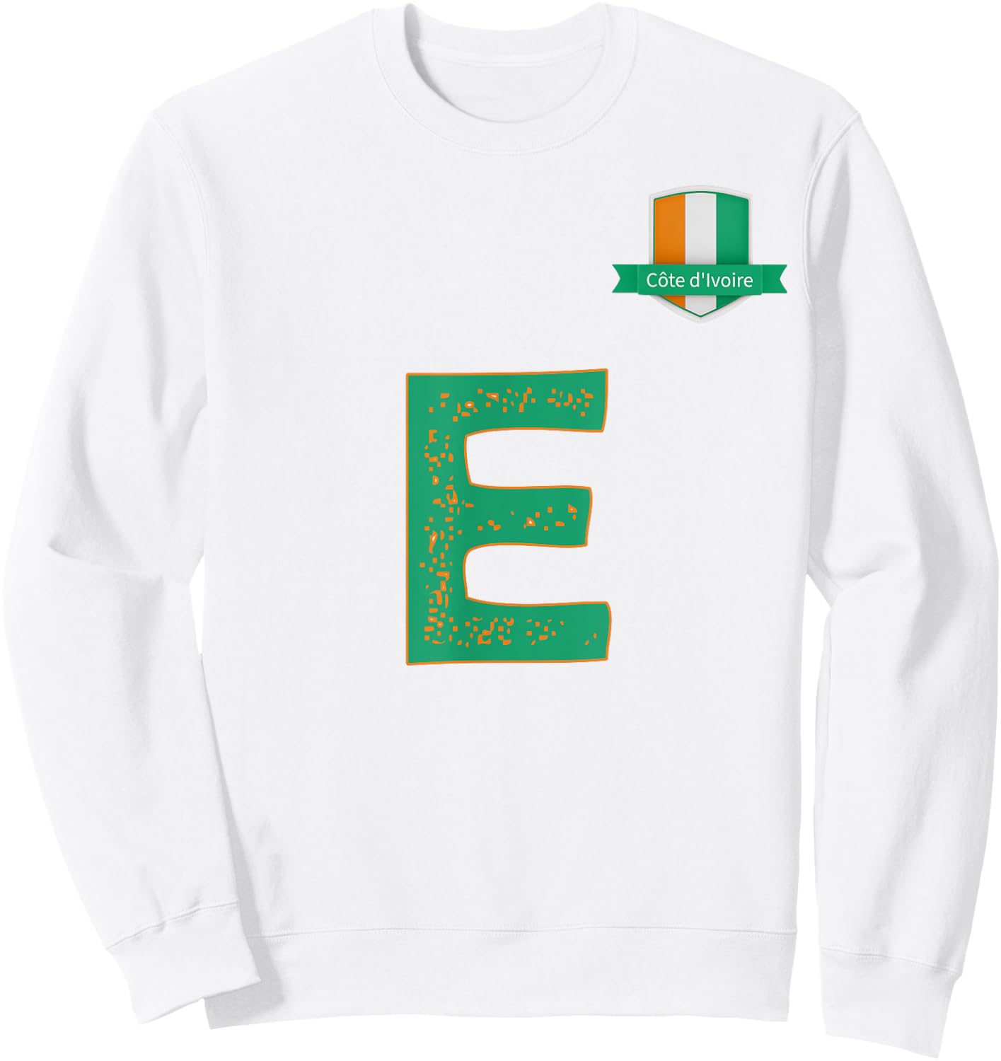 Team Flag Group apparel - E - Côte d'Ivoire Ivory Coast Sweatshirt - Sweatshirt | White