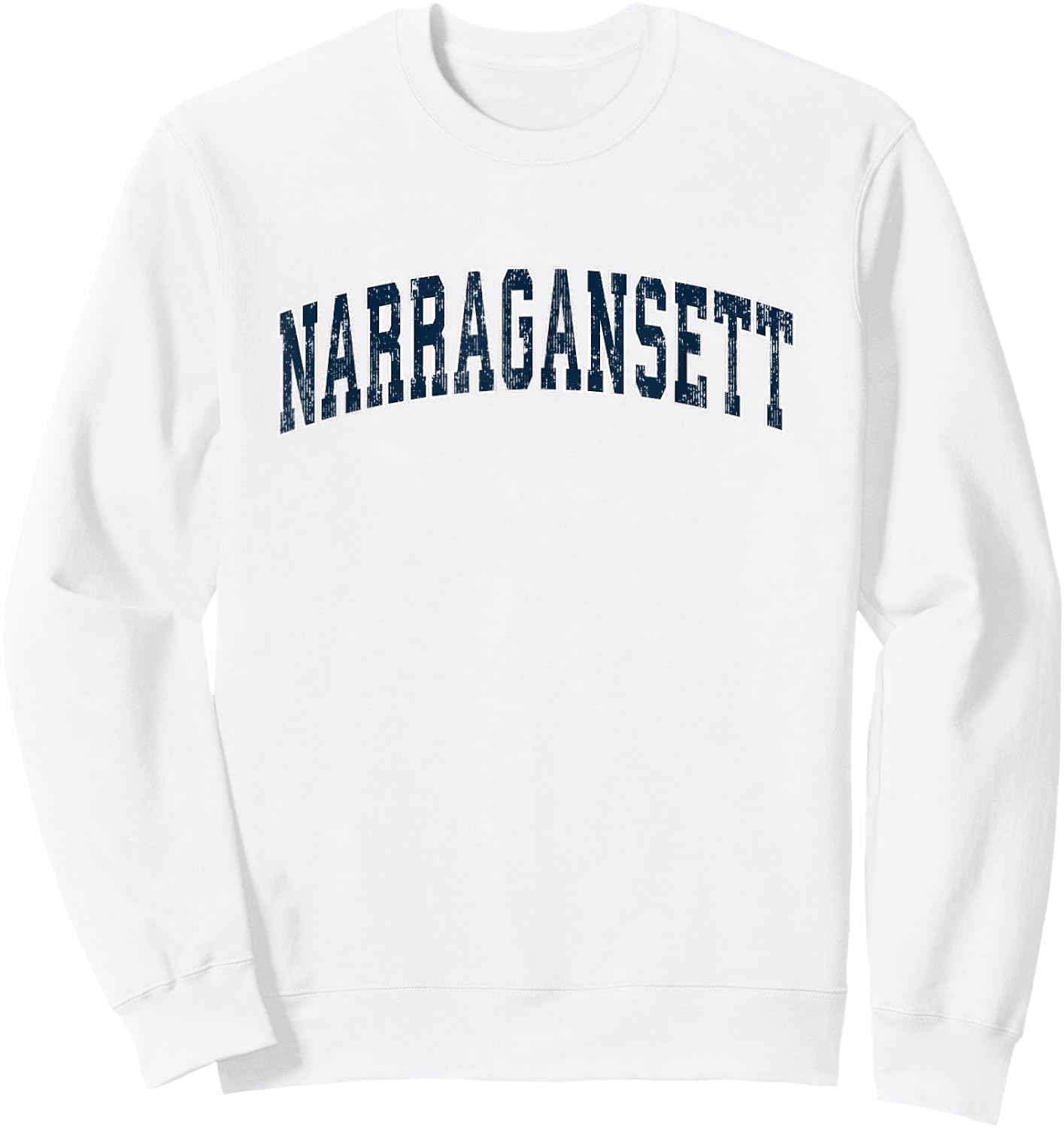 Narragansett Rhode Island RI Vintage Sports Design Navy Desi Sweatshirt - Sweatshirt | White