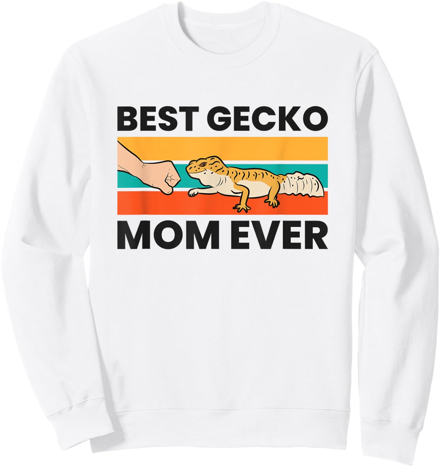 Best Gecko Mom Ever Lizard Leopard Gecko Sweatshirt - Sweatshirt | White
