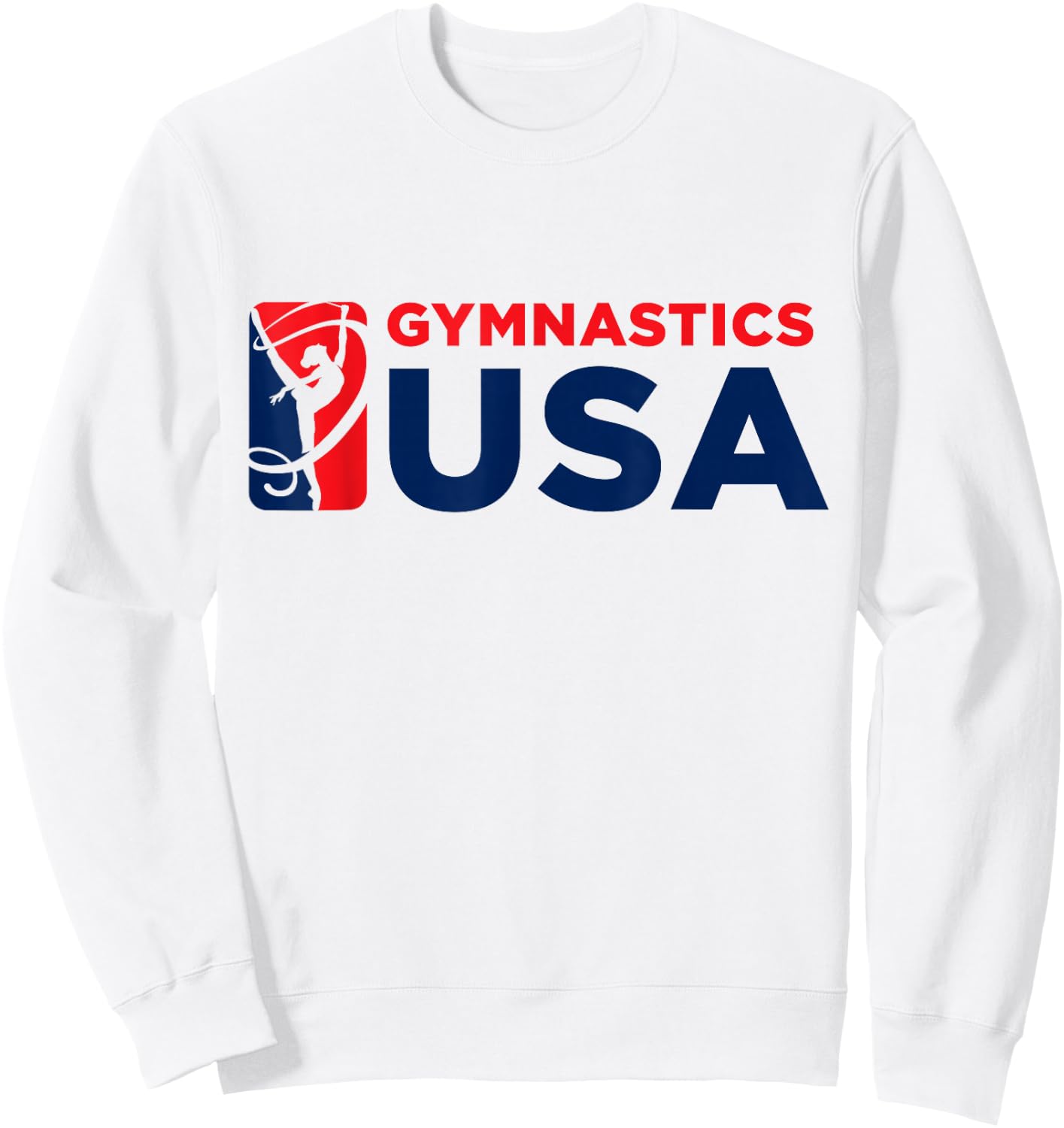 Gymnastics USA Support The Team USA Flag Sweatshirt - Sweatshirt | White