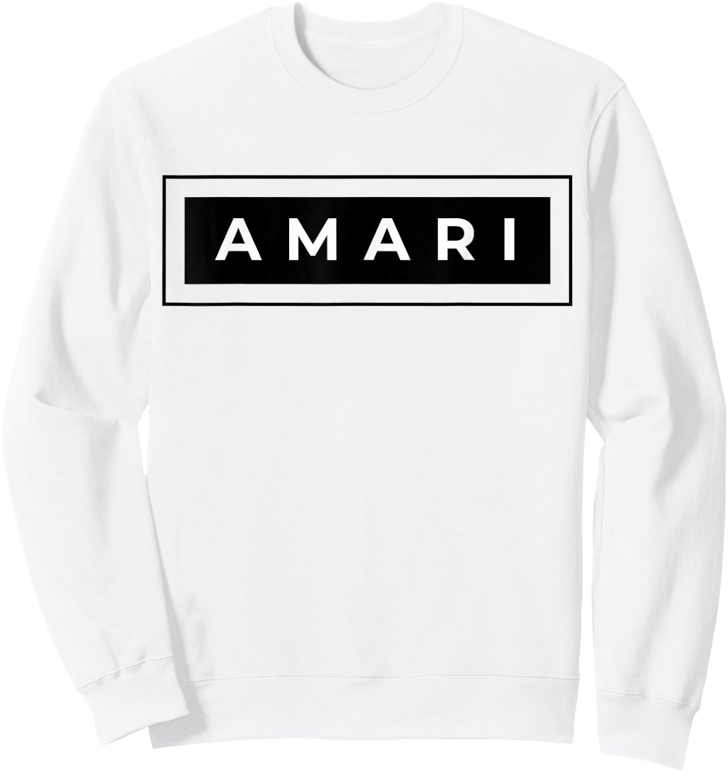 Amari First Name and Surname Design Sweatshirt - Sweatshirt | White