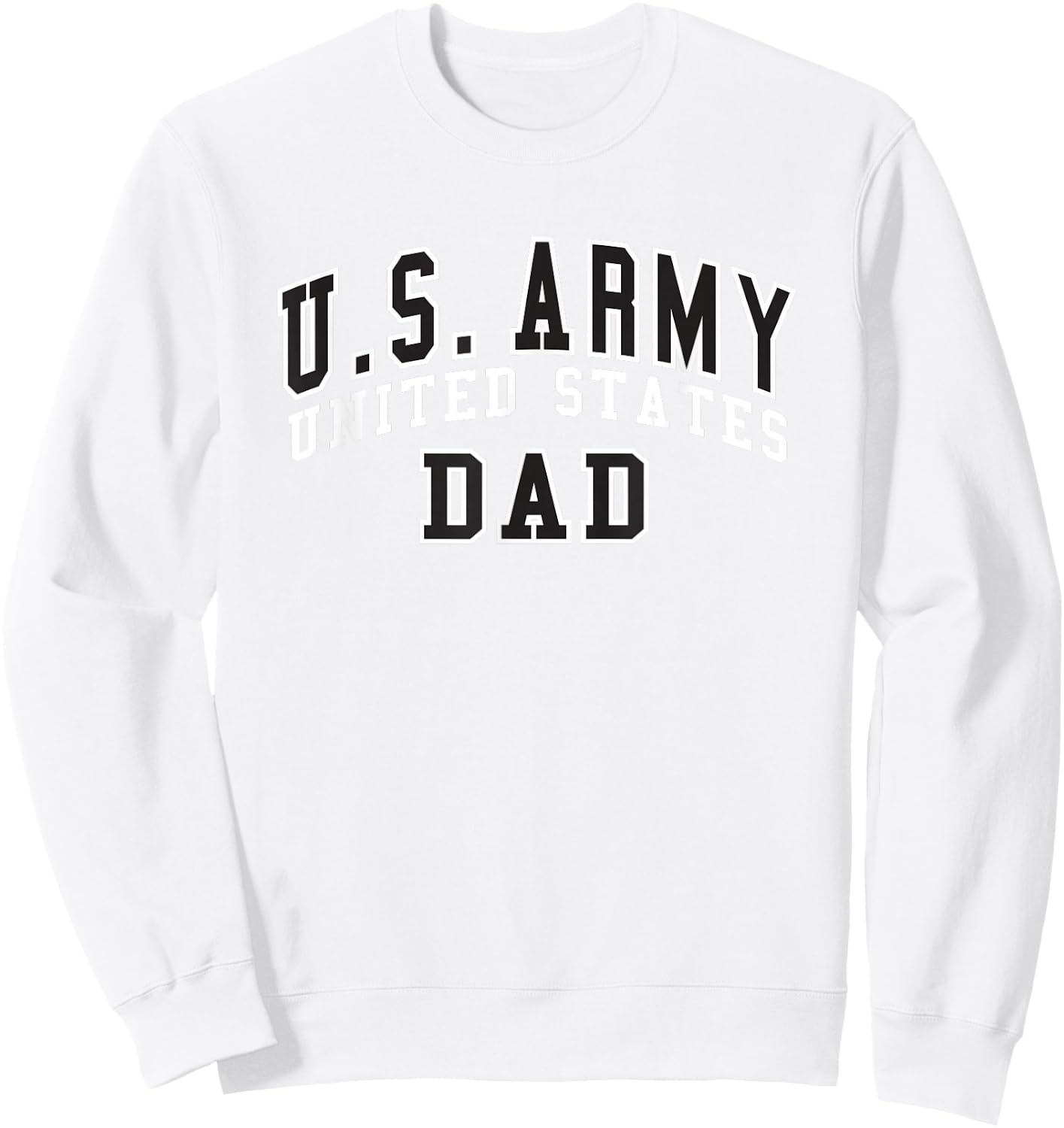 Military Army United States Dad Gray Officially Licensed Sweatshirt - Sweatshirt | White