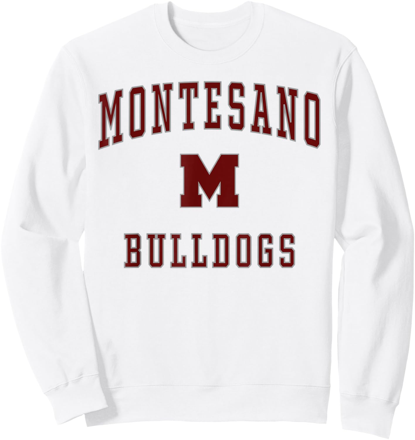 Montesano High School Bulldogs Sweatshirt - Sweatshirt | White