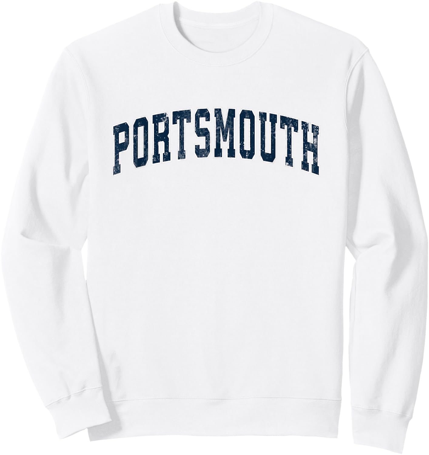 Portsmouth Rhode Island RI Vintage Sports Design Navy Design Sweatshirt - Sweatshirt | White