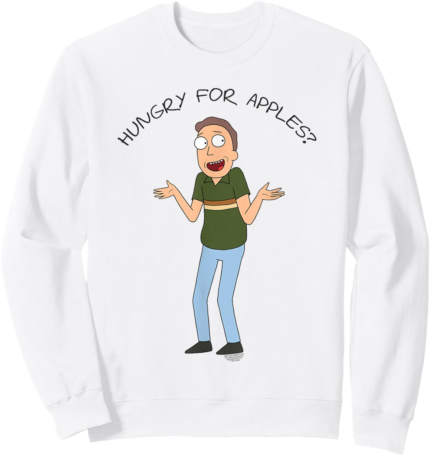 Rick and Morty Hungry For Apples Sweatshirt - Sweatshirt | White