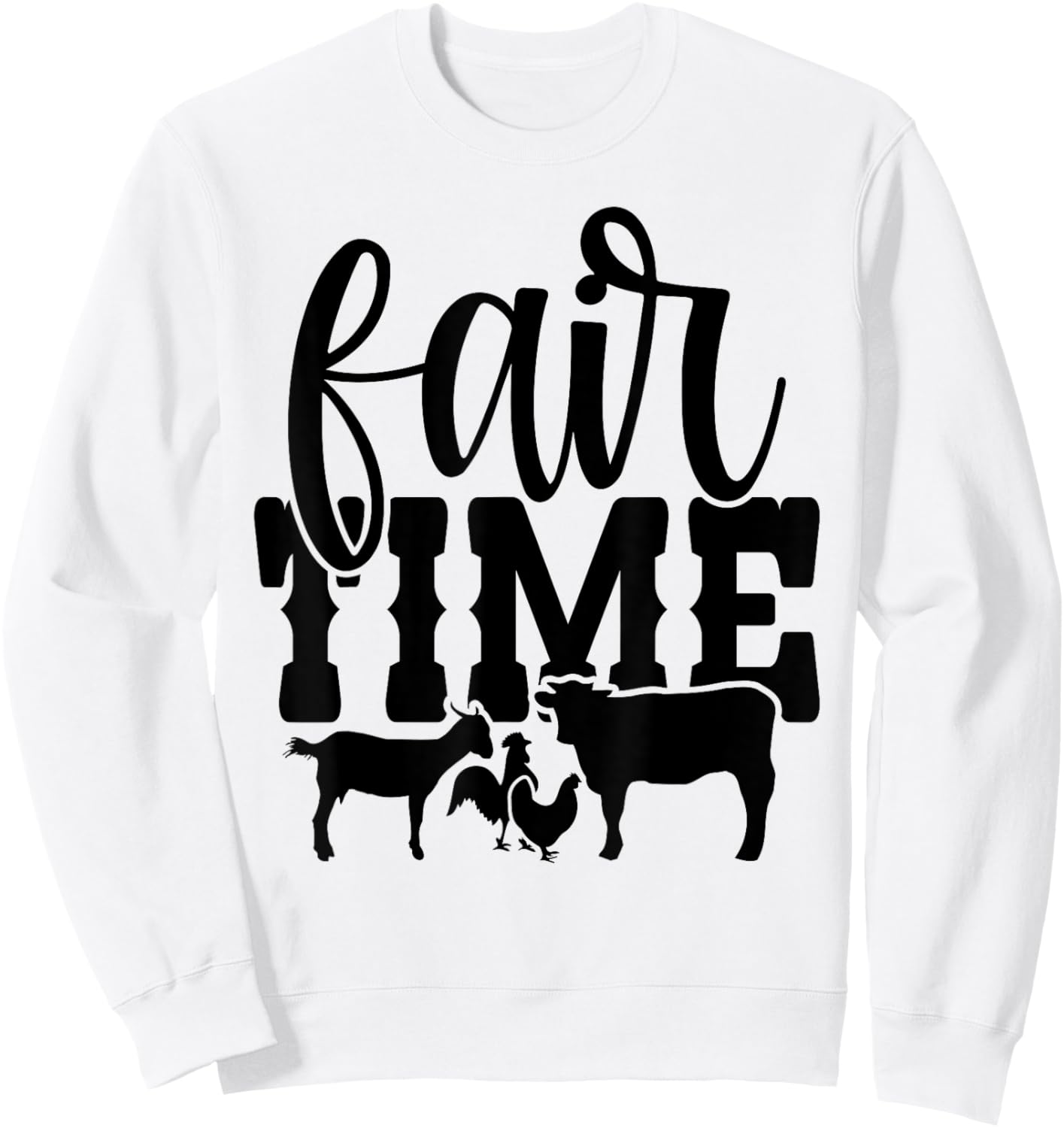 County Fair / State Fair Celebrate Food Summer Livestock Sweatshirt - Sweatshirt | White