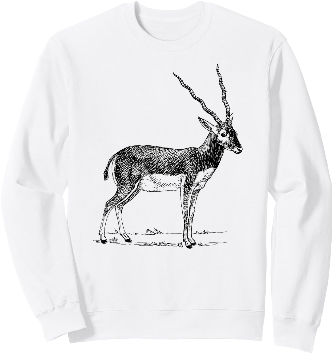 Antelope Animal Sweatshirt - Sweatshirt | White
