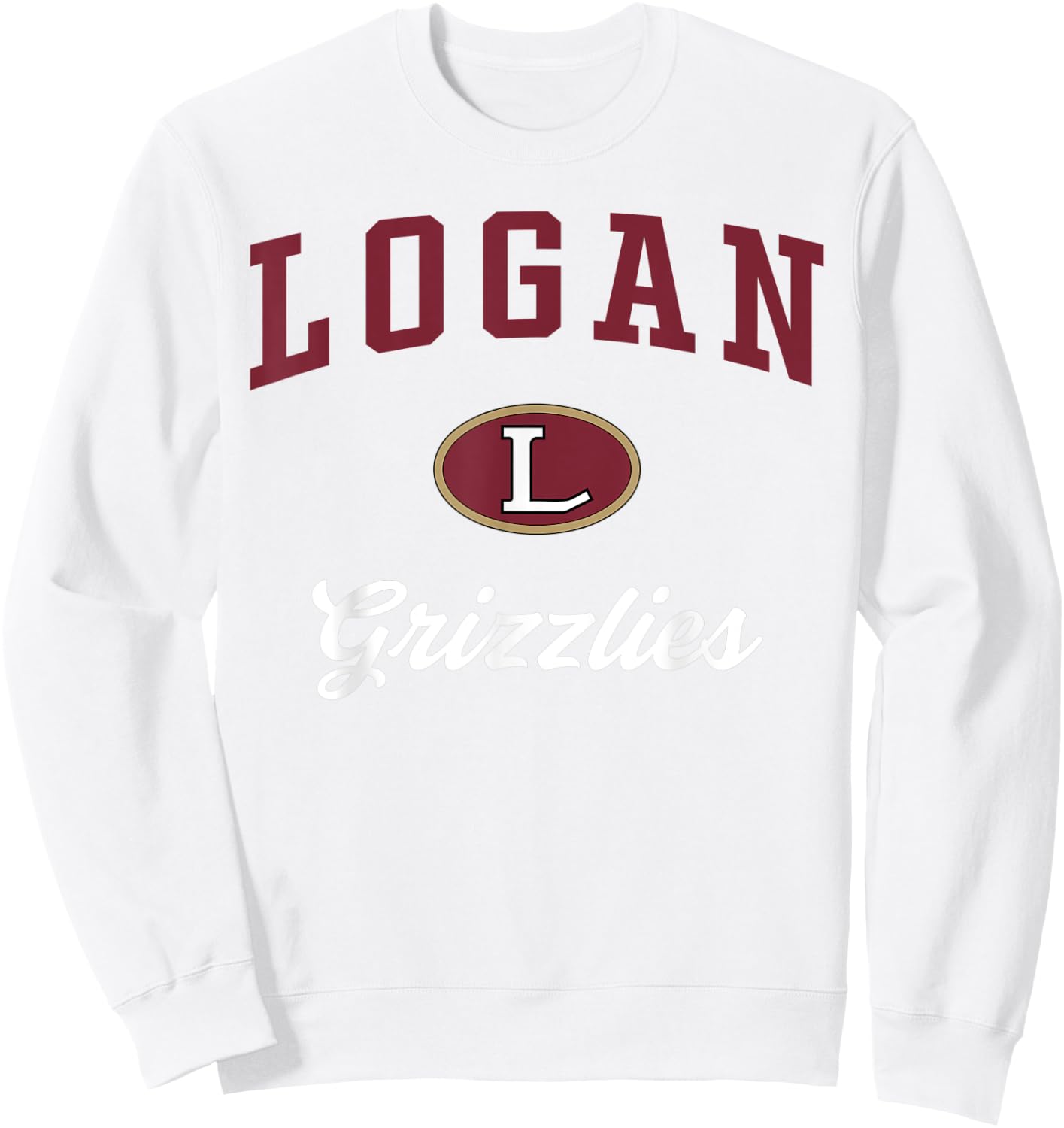 Logan High School Grizzlies Sweatshirt - Sweatshirt | White