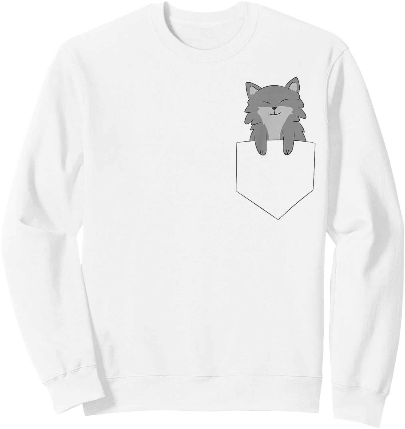 Wolf In Bag Wolves Forest Gift Funny Wolf Sweatshirt - Sweatshirt | White