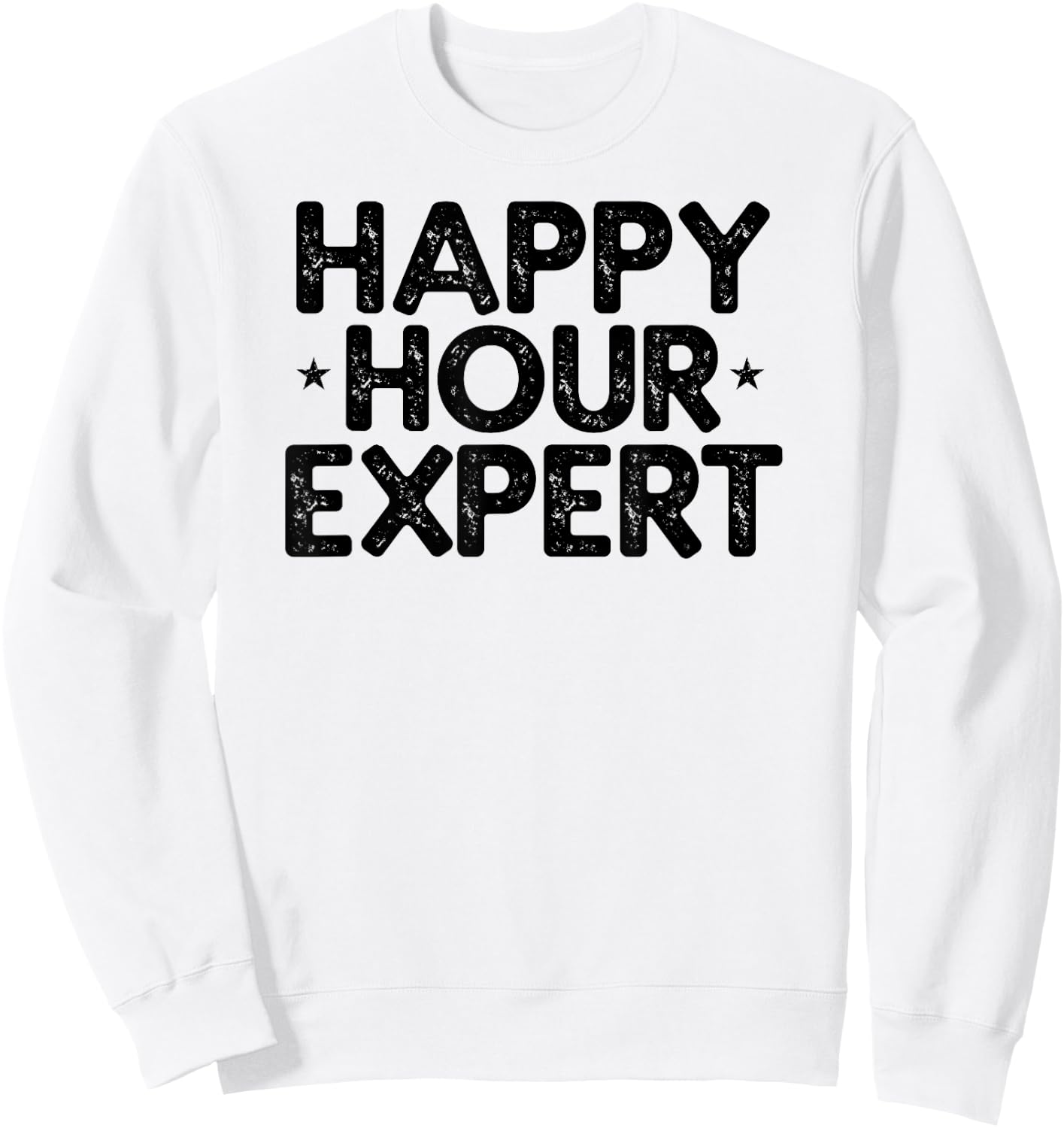 Happy Hour Expert Vintage Sweatshirt - Sweatshirt | White