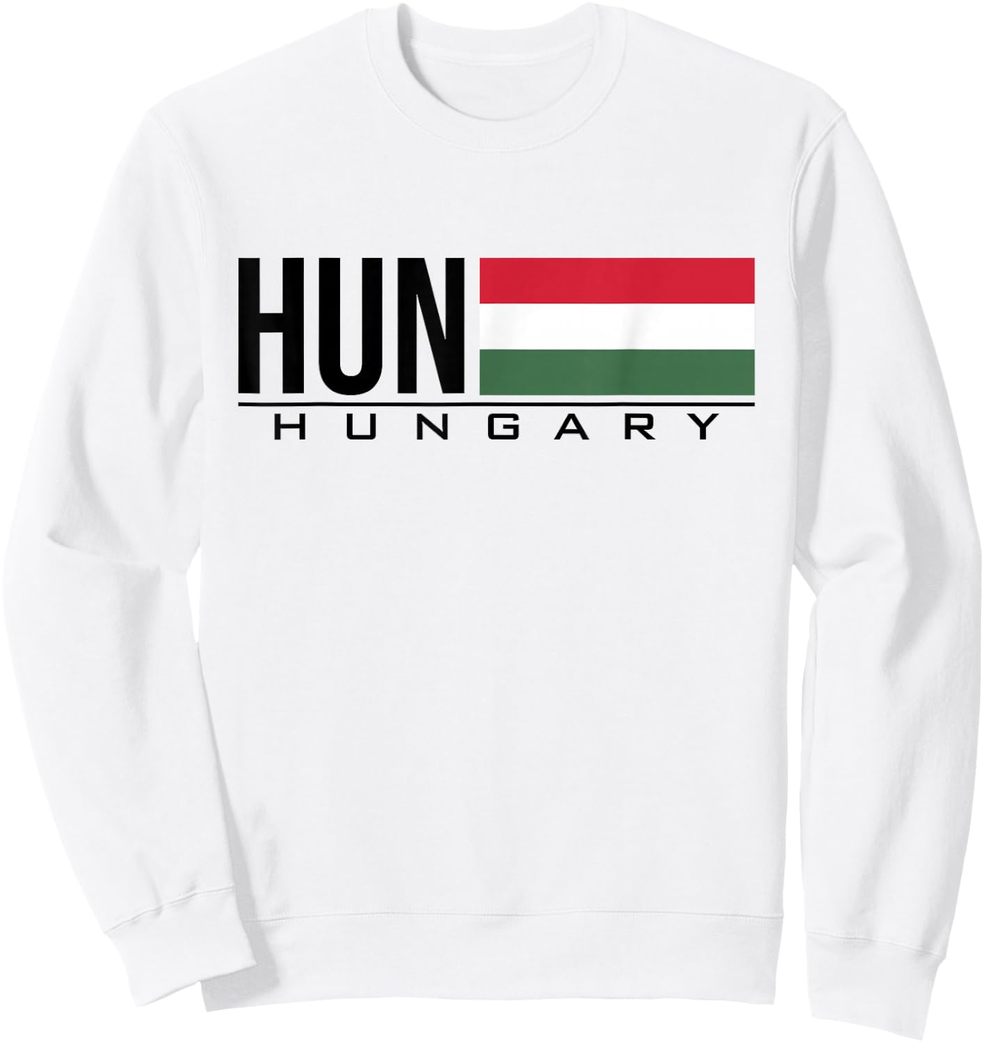 Hungary Flag Hungarian Country Code Hun Sports Games Athlete Sweatshirt - Sweatshirt | White