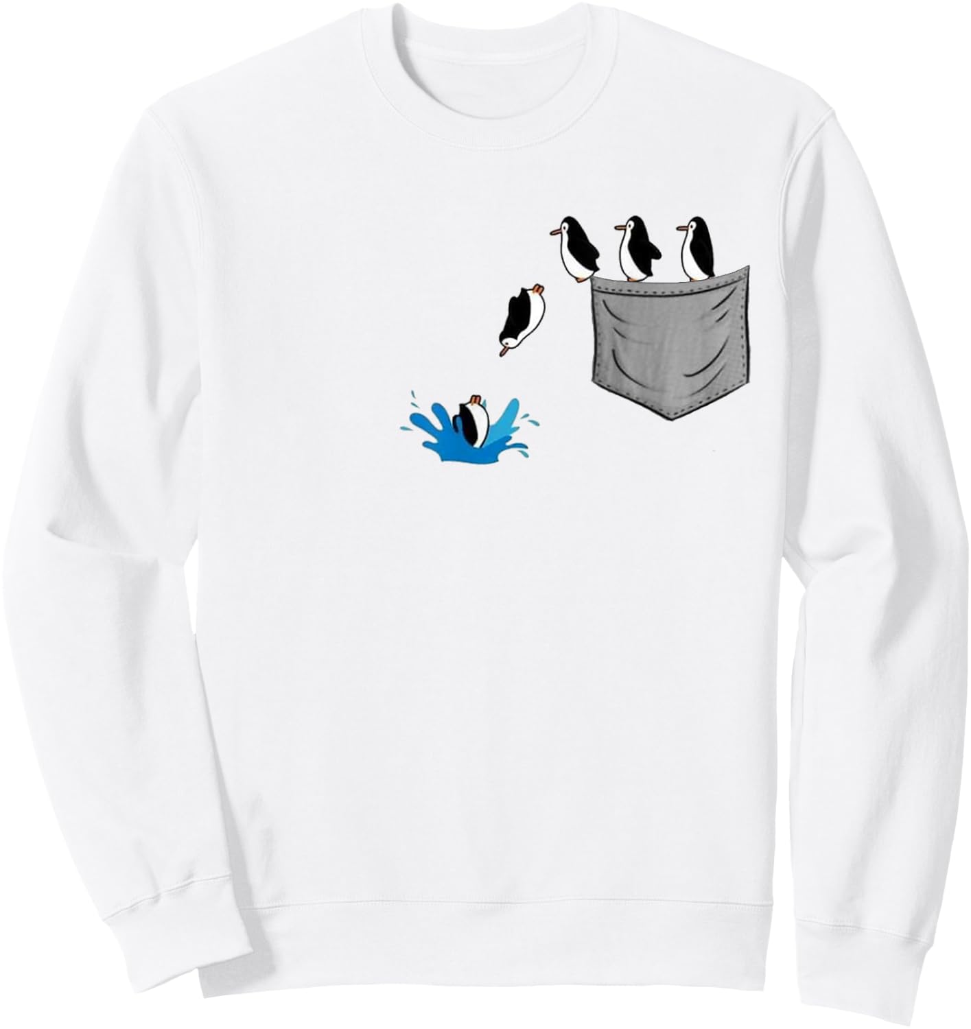Love penguin Women Shirt penguin Lovers for kids and girls Sweatshirt - Sweatshirt | White