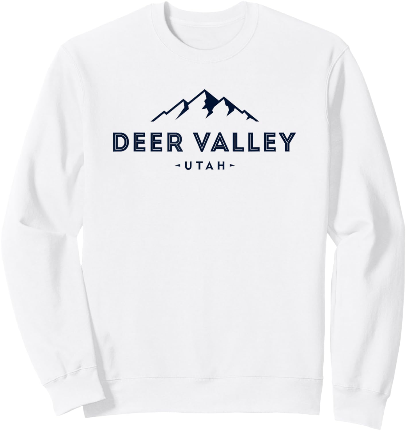 Deer Valley Utah Souvenir UT Mountain Vintage Sweatshirt - Sweatshirt | White