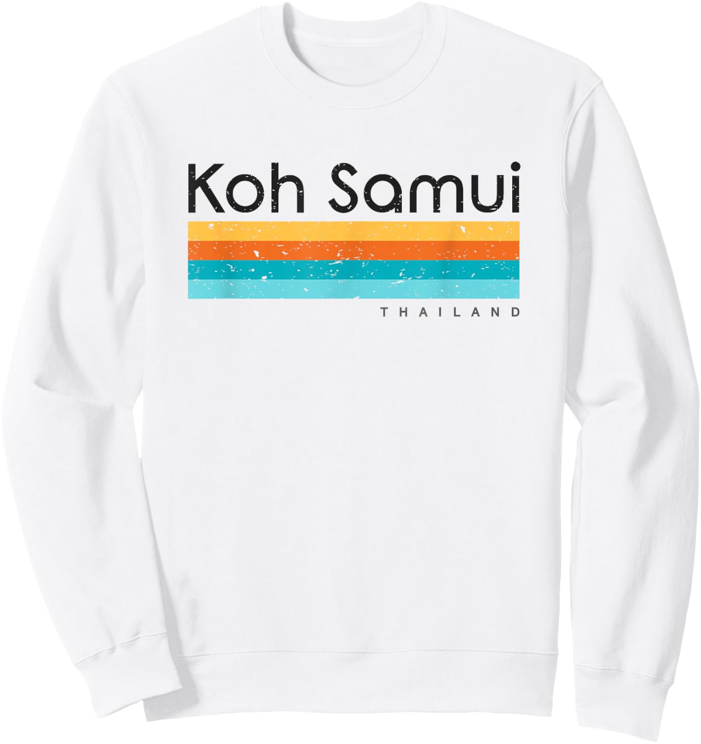Vintage Koh Samui Thailand Retro Design Sweatshirt - Sweatshirt | White