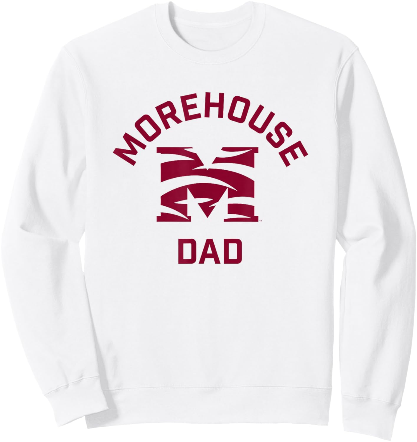 Morehouse College Maroon Tigers Arched Dad Sweatshirt - Sweatshirt | White