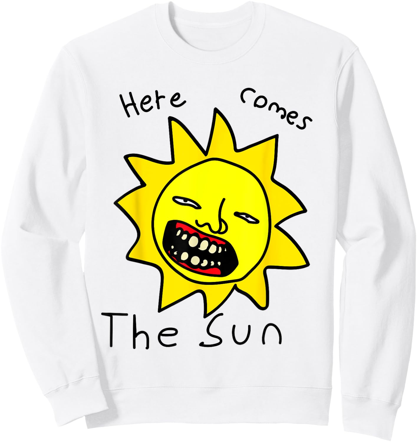 Sun Funny Cursed Dank Meme Sweatshirt - Sweatshirt | White