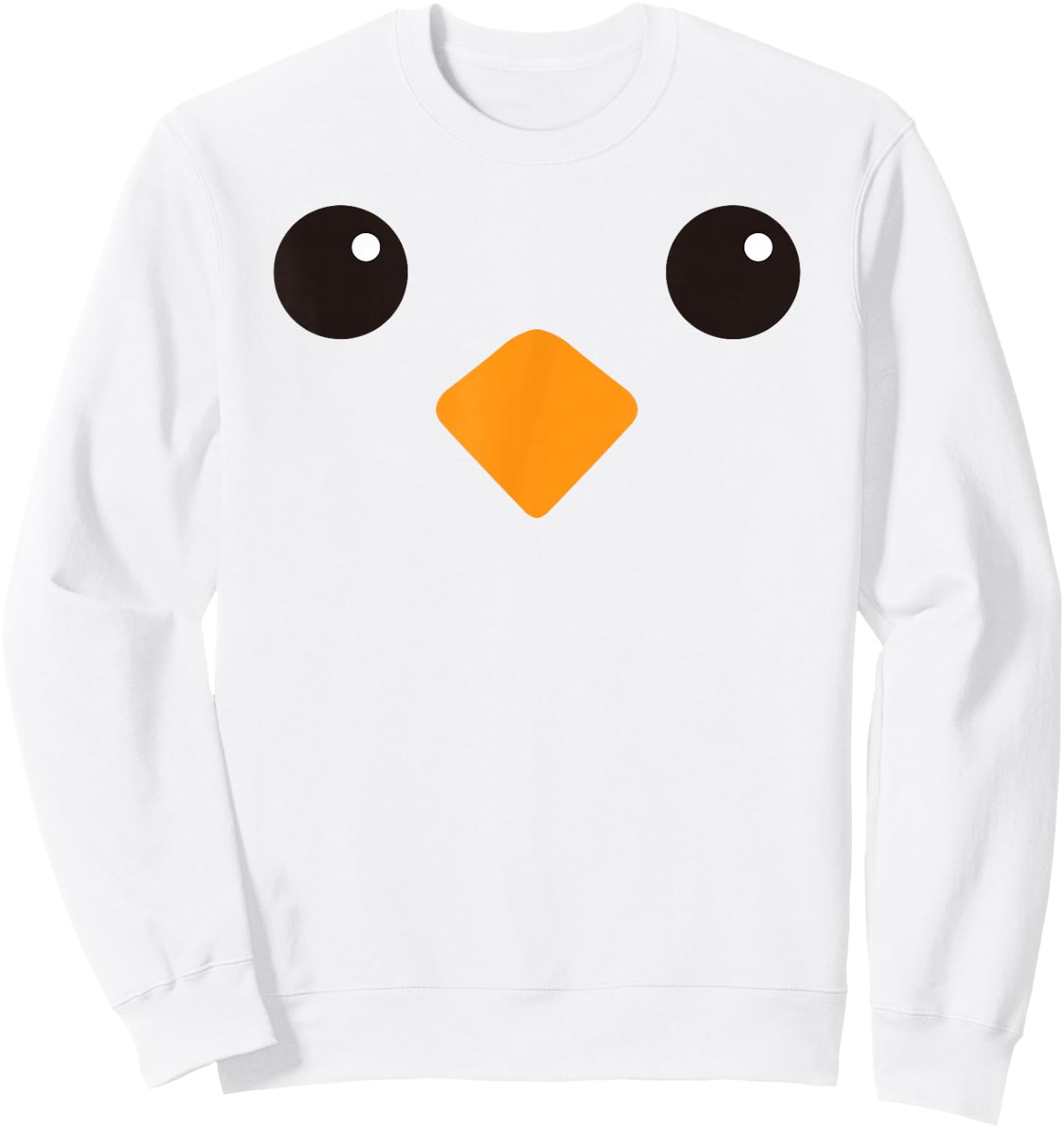 Cute Yellow Chick Face Costume For Kids and Toddlers Sweatshirt - Sweatshirt | White
