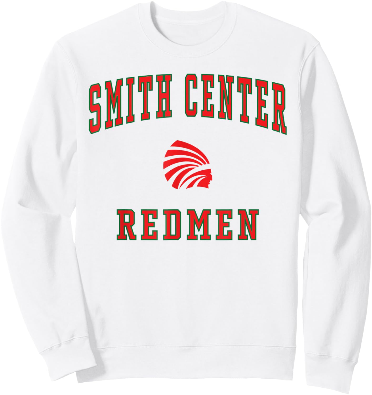 Smith Center High School Redmen Sweatshirt - Sweatshirt | White