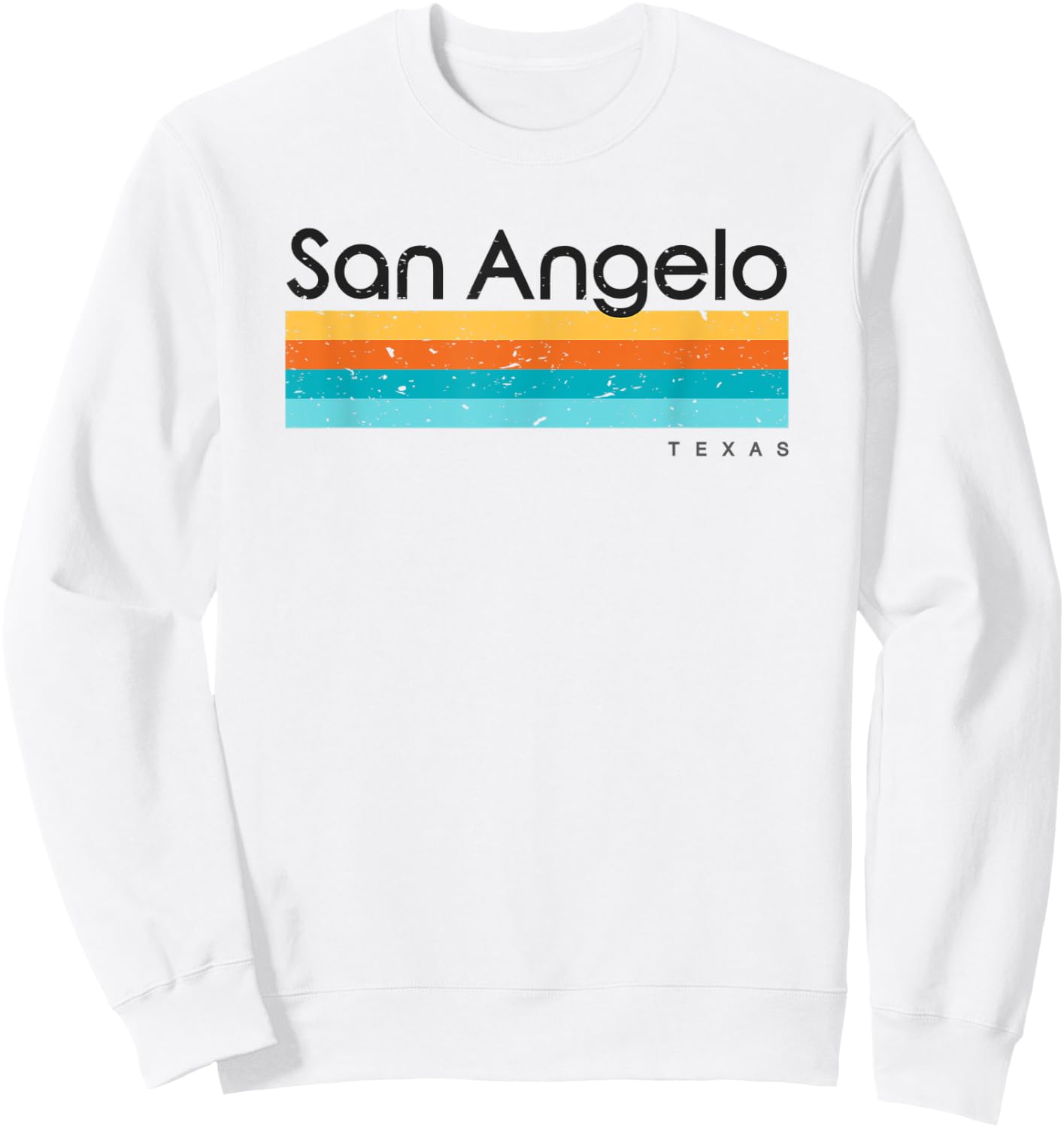 Vintage San Angelo TX Texas USA Retro Design Sweatshirt - Sweatshirt | White