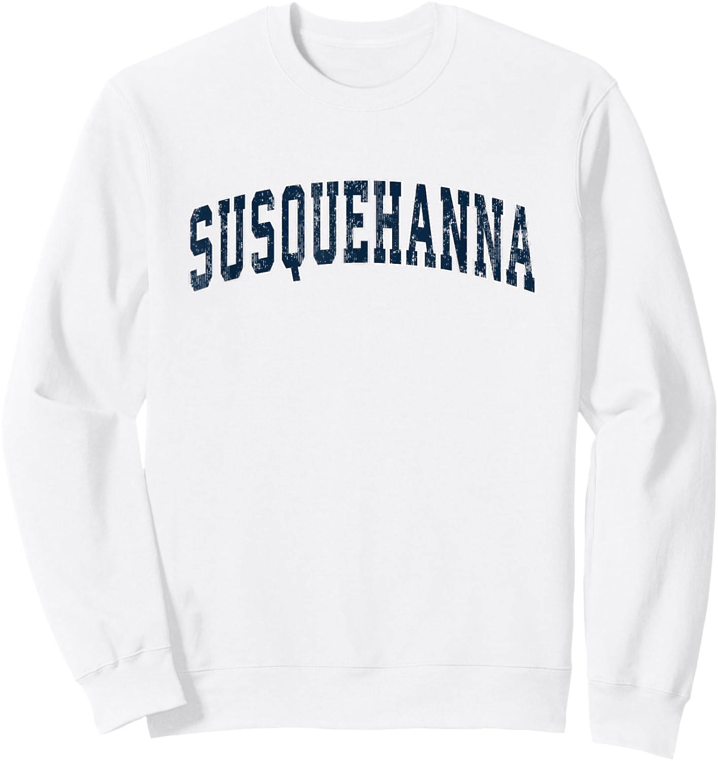 Susquehanna Pennsylvania PA Vintage Sports Design Navy Desig Sweatshirt - Sweatshirt | White
