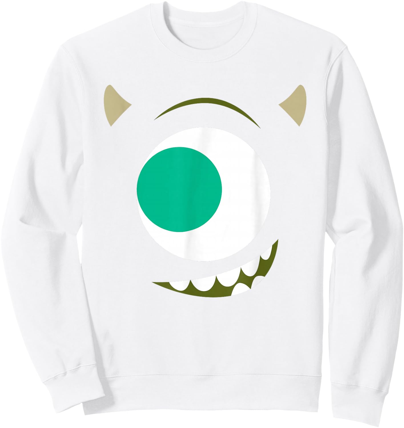 Disney PIXAR Monsters, Inc. Big Face Mike Wazowski Costume Sweatshirt - Sweatshirt | White