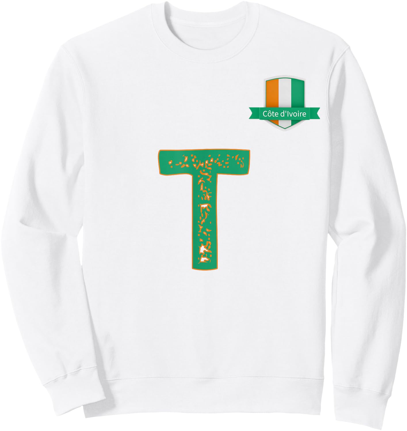 Team Flag Group apparel - T - Côte d'Ivoire Ivory Coast Sweatshirt - Sweatshirt | White