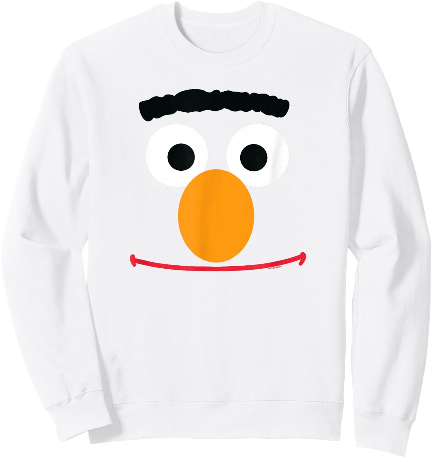 Sesame Street Bert Face Halloween Costume Sweatshirt - Sweatshirt | White