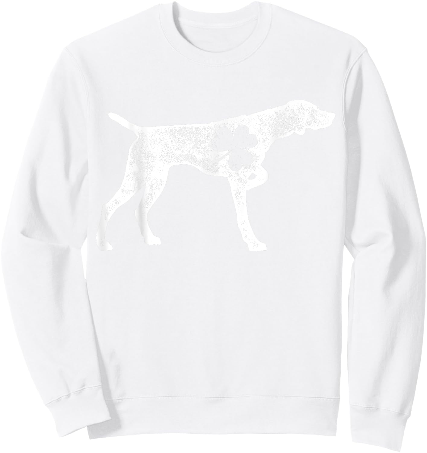 German Shorthaired Pointer St Patrick's Day Boys Shamrock Dog Sweatshirt - Sweatshirt | White