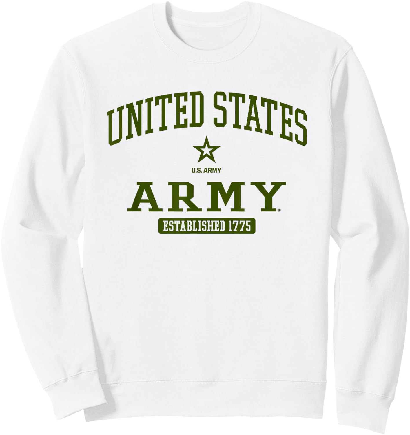 United States Army Military Action Officially Licensed Sweatshirt - Sweatshirt | White