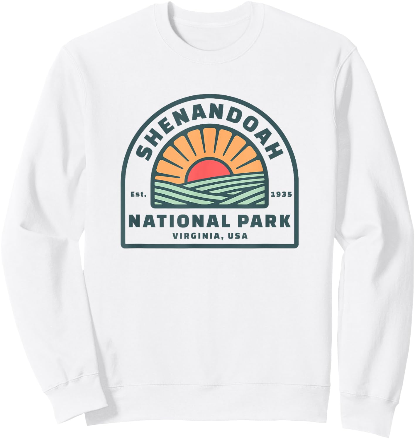 Family Vacation Gift - Retro Shenandoah National Park Sweatshirt - Sweatshirt | White