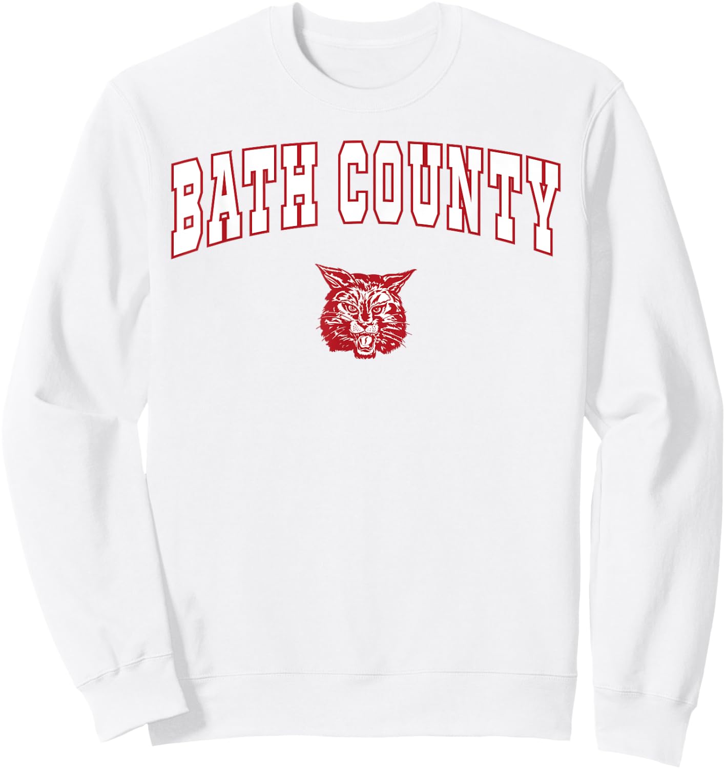 Bath County High School Wildcats Sweatshirt - Sweatshirt | White
